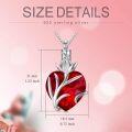 wholesale TOUPOP Heart Cremation Jewelry For Ashes Sterling Silver Birth Flower Urn Necklace With Crystal W/funnel Filler Memorial Keepsake Jewelry For Women Girls -0-4
