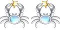 wholesale 925 Sterling Silver Starfish Stud Earrings with Blue Stone and Gold Accents-0-0
