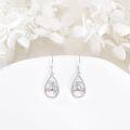 wholesale 925 Sterling Silver Teardrop Red Cardinal Bird Drop Earrings for Women Girls  4cm Long-0-11