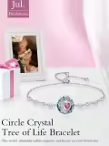TOUPOP Sterling Silver Austrian Crystal Tree Of Life Birthstone Bracelet-0-3