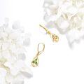 wholesale 14K Gold Celtic Knot Green Stone Drop Earrings for Women s-0-3