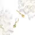 wholesale 14K Gold Celtic Knot Green Stone Drop Earrings Wholesale for Women s-0-3
