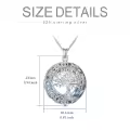 TOUPOP Sterling Silver Crystal Tree Of Life Celtic Knot Pendant Necklace-0-3