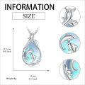 wholesale 925 Sterling Silver Dolphin Moonstone Teardrop Pendant for Women's s-0-3