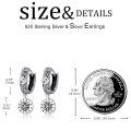 wholesale 925 Sterling Silver Viking Rune Compass Drop Earrings Celtic Knot Square Cz Oxidized Finish-0-3
