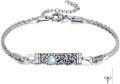 wholesale 925 Sterling Silver Cremation Jewelry Bracelet with Moonstone and Butterfly Charm for Ashes Keepsake Gift (Small)-0-0