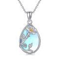 wholesale 925 Sterling Silver Teardrop Pendant With Floral Design-0-0