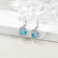 wholesale Sterling Silver Moonstone Leverback Teardrop Dangle Earrings for Women-0-26