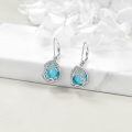 wholesale 925 Sterling Silver Tree Of Life Drop Earrings Wholesale With Green Stone-0-26