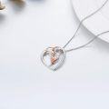 wholesale 925 Sterling Silver Heart-Shaped Ballet Dancer Pendant Necklace for Women and Girls-0-4