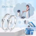 TOUPOP 10k/14k/18k/925 Silver Moissanite Couple Engagement Wedding Ring Sets-0-2
