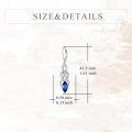 wholesale 925 Sterling Silver Blue Cubic Zirconia Celtic Knot Drop Earrings-0-3