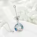 TOUPOP Sterling Silver Crystal Elephant Urn Necklace For Ashes-0-1