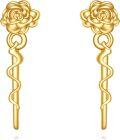 wholesale 14K Gold Snake Rose Stud Earrings Floral Charm Fashion s for Women-0-0