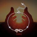wholesale 925 Sterling Silver Infinity Faith Hamsa Charm Bracelet s for Women-0-5