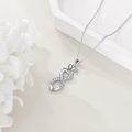 wholesale 925 Sterling Silver Infinity Heart Pendant Necklaces for Women Valentines Gift Ideas-0-5