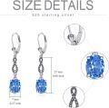 wholesale 925 Sterling Silver Birthstone Crystal Infinity Love Leverback Earrings Mother s Day Gift-0-4