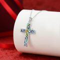 wholesale Sterling Silver Abalone Shell Cross Necklace Christian Gift for Women-0-1