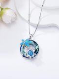 wholesale Sterling Silver Crystal Turtle Necklace for Women-0-16