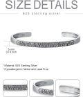 wholesale Sterling Silver Poiuy Inspirational Strength Mantra Cuff Bracelet Set-0-3