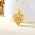 wholesale Gold/Silver Heart Tree of Life Urn Necklace for Ashes Keepsake Memorial Jewelry with Funnel and Fill Tool-0-1