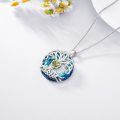TOUPOP Sterling Silver No Gemstone Tree Of Life Birthstone Necklace-0-4