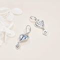 wholesale 925 Sterling Silver Clear Crystal Heart Drop Earrings s for Women and Girls-0-2