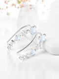 wholesale 925 Sterling Silver Opal & CZ Star Ear Climber Earrings for Women Girls -0-1