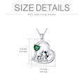 wholesale 925 Sterling Silver Mom Heart Shape Animal Pendant Necklaces for Women Girls Family Love Gift-0-35
