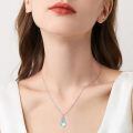 wholesale 925 Sterling Silver Dog Pendant Necklace With Moonstone-0-3