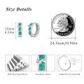 wholesale 925 Sterling Silver Blue Opal Butterfly Hoop Earrings Wholesale With Enamel Design-0-2
