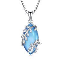 wholesale 925 Sterling Silver Pendant With Blue Turquoise Dragonfly Design-Sept