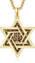 wholesale Gold 925 Sterling Silver Star of David Pendant Necklace with Chain - Jewish s for Men-0-0