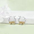 wholesale 925 Sterling Silver Bee Honey Dripping Hoop Earrings - Adorable Gift for Her-0-3