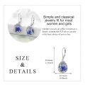wholesale 925 Sterling Silver Tree Of Life Drop Earrings Wholesale With Green Stone-0-58