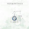 wholesale 925 Sterling Silver Tree of Life Blue Crystal Dangle Earrings for Sisters Birthdays Gifts-0-4