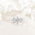 wholesale 925 Sterling Silver Infinity Cross CZ Studded Open Adjustable Ring for Women-0-2