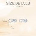 wholesale 14k White Gold Infinity Moissanite Stud Earrings For Women-0-3