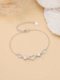 wholesale 925 Sterling Silver Crystal Heart Charm Bracelet with Mother's Day Gifts for Women and Girls-0-5