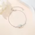 TOUPOP 925 Sterling Silver Oval Gemstone Bracelet Fine Jewelry Gift-0-3