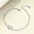 wholesale 925 Sterling Silver Heart Unicorn Charm Bracelet for Women-0-2