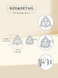 wholesale 925 Sterling Silver Trinity Knot Stud Earrings - Irish  for Women-0-1