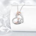 wholesale 925 Sterling Silver Mama Bear Family Love Infinity Heart Pendant Necklace for Women Girls Gifts-0-1