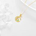 wholesale 14K Gold Rainbow Unicorn Moon Star Charm Pendant Necklace Gift for Girls and Women-0-2