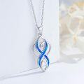 wholesale Sterling Silver Opal Celtic Knot Necklace Infinity Heart Pendant for Women-0-10