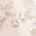 wholesale 925 Sterling Silver Hoop Earrings Wholesale With Cute Fox Charm-0-2
