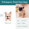 wholesale 925 Sterling Silver French Bulldog Stud Earrings for Women Girls Gifts Minimalist Pet Jewelry -0-2