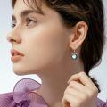 wholesale 925 Sterling Silver Black Plated Vintage Moonstone Drop Earrings For Women-0-1