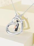 wholesale 925 Sterling Silver Graduation Necklace with Heart Shape Class of 2025 Inspirational Jewelry for Women-0-2