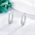 wholesale 925 Sterling Silver Floral Scrollwork Huggie Hoops for Women's s-0-2